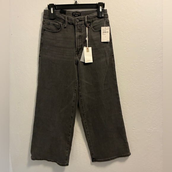 Good American Good Waist Crop Palazzo Jeans Size 12 - Picture 3 of 7